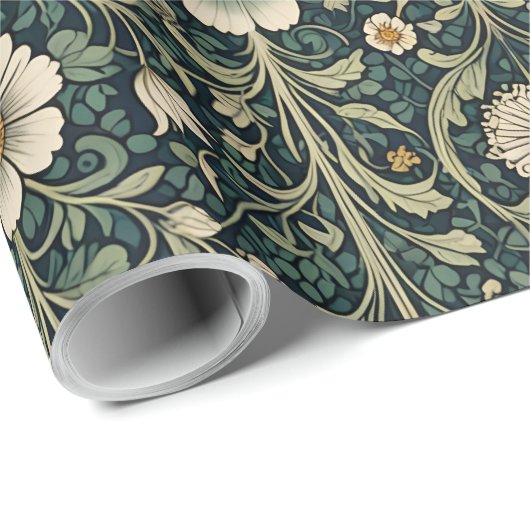 Vintage Daisy Garden Pattern Geschenkpapier (Rolleneckpunkt)