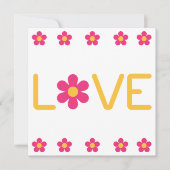 Vintage Daisy-LIEBE Karte (Vorderseite)