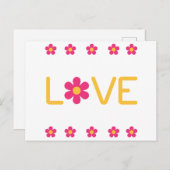 Vintage Daisy-Liebe Postkarte (Vorne/Hinten)