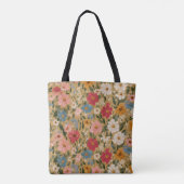 Vintage Daisy Pattern - Mustard Tasche (Rückseite)