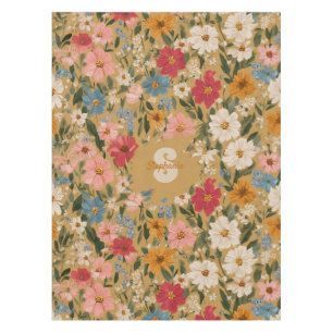 Vintage Daisy Pattern - Mustard Tischdecke