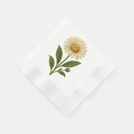 Vintage Daisy Serviette (Ecke)