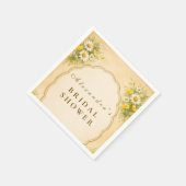Vintage-Daisy-Wildblumen-Brautdusche Serviette (Ecke)