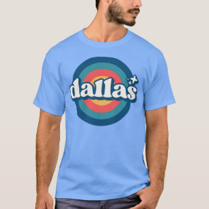 Vintage Dallas Sonnenuntergang Siegel Retro Stadt T-Shirt