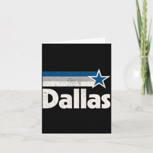 Vintage Dallas Texas Stadt stark Dallas TX blau Karte