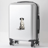 Vintage Dalmatian Dog From Behind Illustration Min Aufkleber (Koffer)