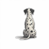 Vintage Dalmatian Dog From Behind Illustration Min Aufkleber (Vorderseite)