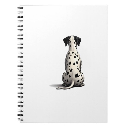 Vintage Dalmatian Dog From Behind Illustration Min Notizblock (Vorderseite)