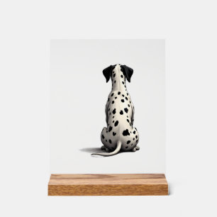 Vintage-Dalmatiner-Hund von hinten Illustration Mi Acrylschild