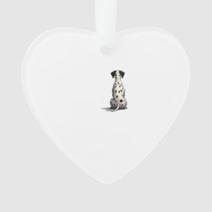 Vintage-Dalmatiner-Hund von hinten Illustration Mi Ornament
