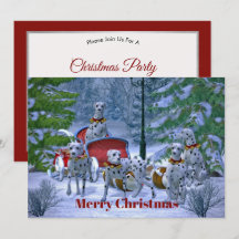 Vintage-Dalmatiner-Schlitten-Schnee-Weihnachten