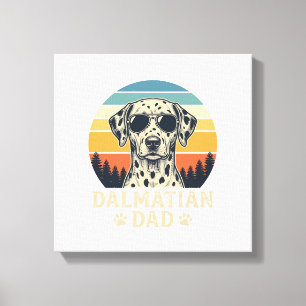 Vintage-Dalmatiner-Vater-Hunde-Liebhaber-Design_1 Leinwanddruck