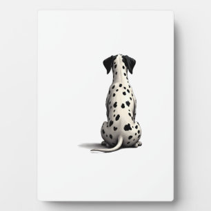 Vintage-Dalmatinerhund von hinten Illustration Min Fotoplatte