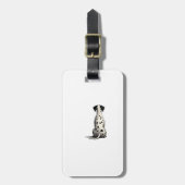 Vintage-Dalmatinerhund von hinten Illustration Min Gepäckanhänger (Vorderseite vertikal)