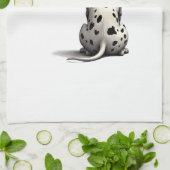 Vintage-Dalmatinerhund von hinten Illustration Min Geschirrtuch (Gefaltet)