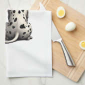 Vintage-Dalmatinerhund von hinten Illustration Min Geschirrtuch (Viertel Falte)