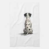 Vintage-Dalmatinerhund von hinten Illustration Min Geschirrtuch (Vertikal)
