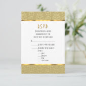 Vintage Damasehe RSVP Karte (Stehend Vorderseite)
