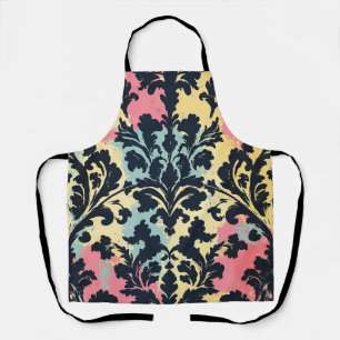 Vintage Damask-Blütenmuster Schürze