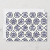 Vintage Damask Brautdusche Einladung (Rückseite)