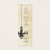 Vintage Damask Candelier Wedding Tags (Rückseite)