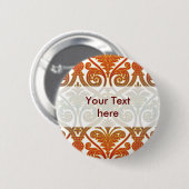 Vintage Damask Contour-Tapete - blau violett Button (Vorne & Hinten)