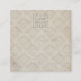 Vintage Damask Earrings Backing Cards Add Logo Quadratische Visitenkarte