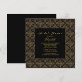 Vintage Damask Frame Bridal Dusche Einladungen (Vorne/Hinten)