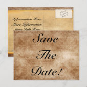 Vintage-Damask-Hochzeitseinladung! Postkarten (Vorne/Hinten)