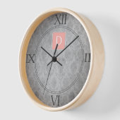 Vintage Damask Monogram Uhr (Winkel)