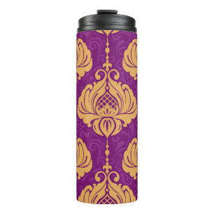Vintage-Damask-Ornamentmuster. Thermosbecher