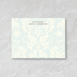 Vintage-Damask personalisierter Name Post-it Klebezettel