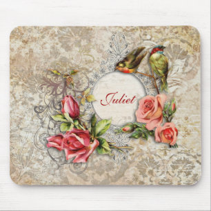 Vintage-Damask-Rosen-Mauspad Mousepad