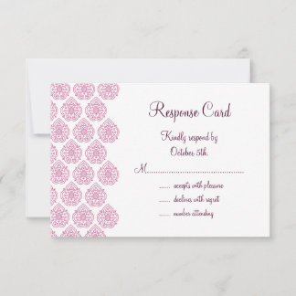 Vintage Damask-UAWG (rosa) RSVP Karte