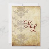 VINTAGE DAMASK-WEDDING-INVITATIONEN EINLADUNG (Vorderseite)