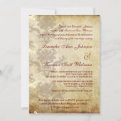 VINTAGE DAMASK-WEDDING-INVITATIONEN EINLADUNG (Rückseite)