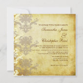 VINTAGE DAMASK-WEDDING-INVITATIONEN EINLADUNG (Rückseite)