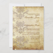 VINTAGE DAMASK-WEDDING-INVITATIONEN EINLADUNG (Rückseite)
