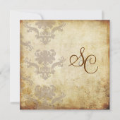 VINTAGE DAMASK-WEDDING-INVITATIONEN EINLADUNG (Vorderseite)