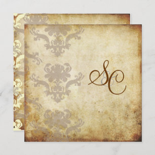 VINTAGE DAMASK-WEDDING-INVITATIONEN EINLADUNG