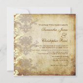 VINTAGE DAMASK-WEDDING-INVITATIONEN EINLADUNG (Rückseite)