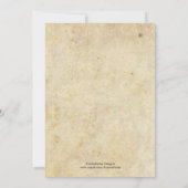 Vintage Damaske Einladung in Rosa und Grün (Rückseite)