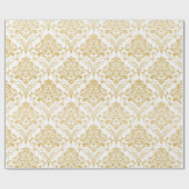 Vintage Damasken aus Gold Geschenkpapier (Flach)