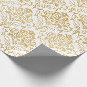 Vintage Damasken aus Gold Geschenkpapier (Ecke)