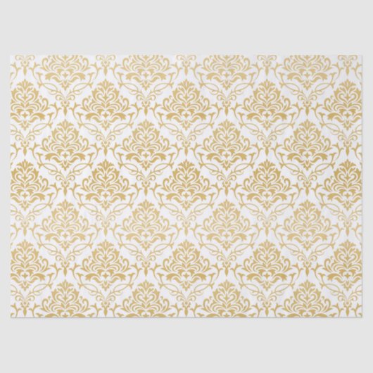 Vintage Damasken aus Gold Seidenpapier (Vorderseite)