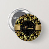 Vintage Damasken aus schwarzem und metallischem Go Button (Vorne & Hinten)