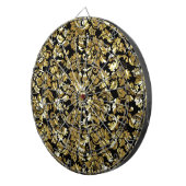 Vintage Damasken aus schwarzem und metallischem Go Dartscheibe (Vorderseite rechts)