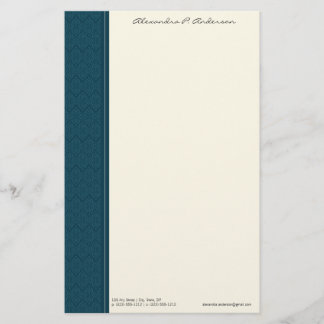 Vintage Damaskus, kundenspezifische Aqua Designer Briefpapier