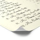 Vintage Damaskus-Sitzkarte 12 mit Love Bird Poster (Ecke)