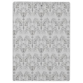 Vintage Damaskus-Tapete - schwarz + Ihr Backgr. Klemmbrett (Rückseite)